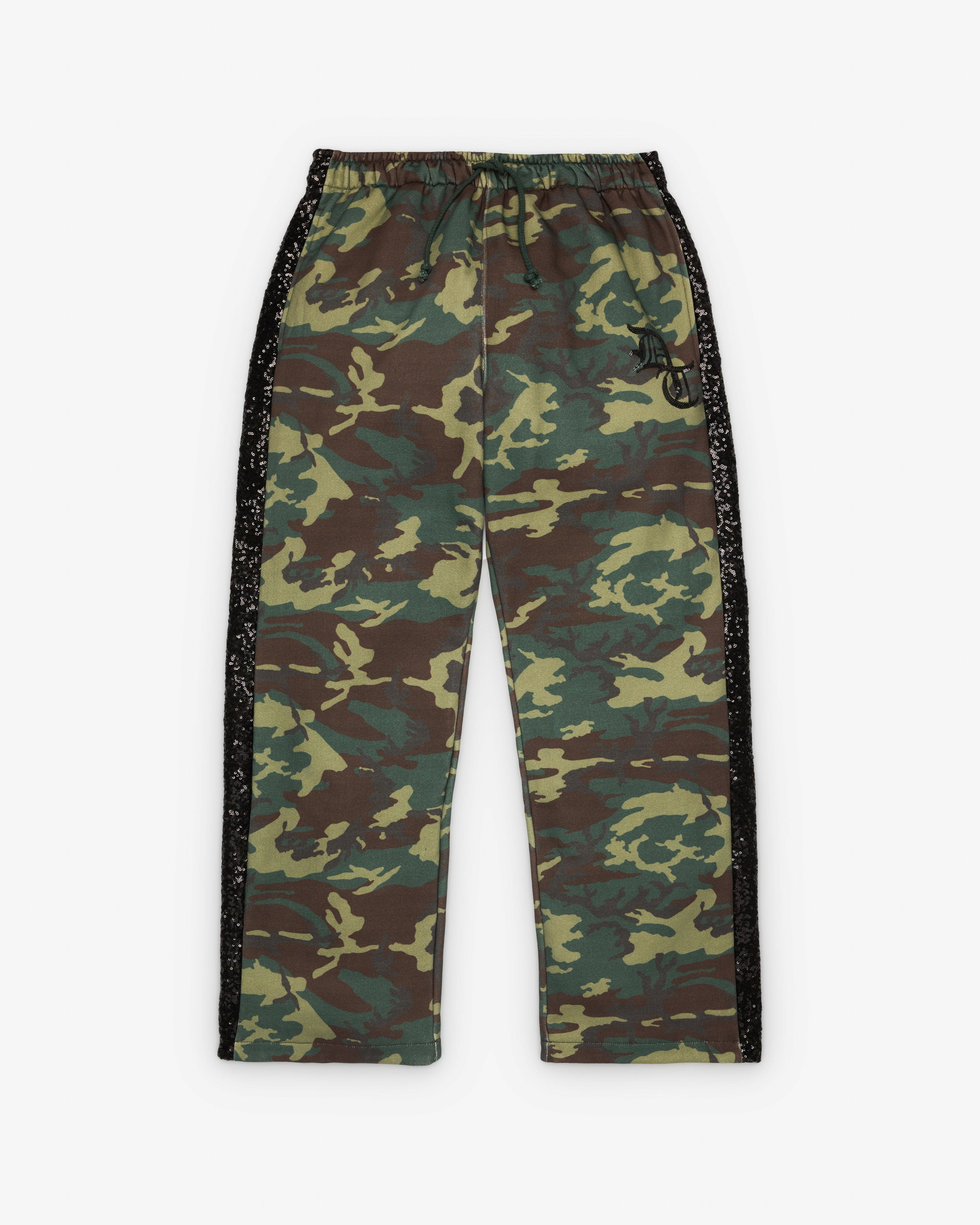 Denim Tears - Men's Sequins Side Panel Sweatpant - (Camo) by DENIM TEARS