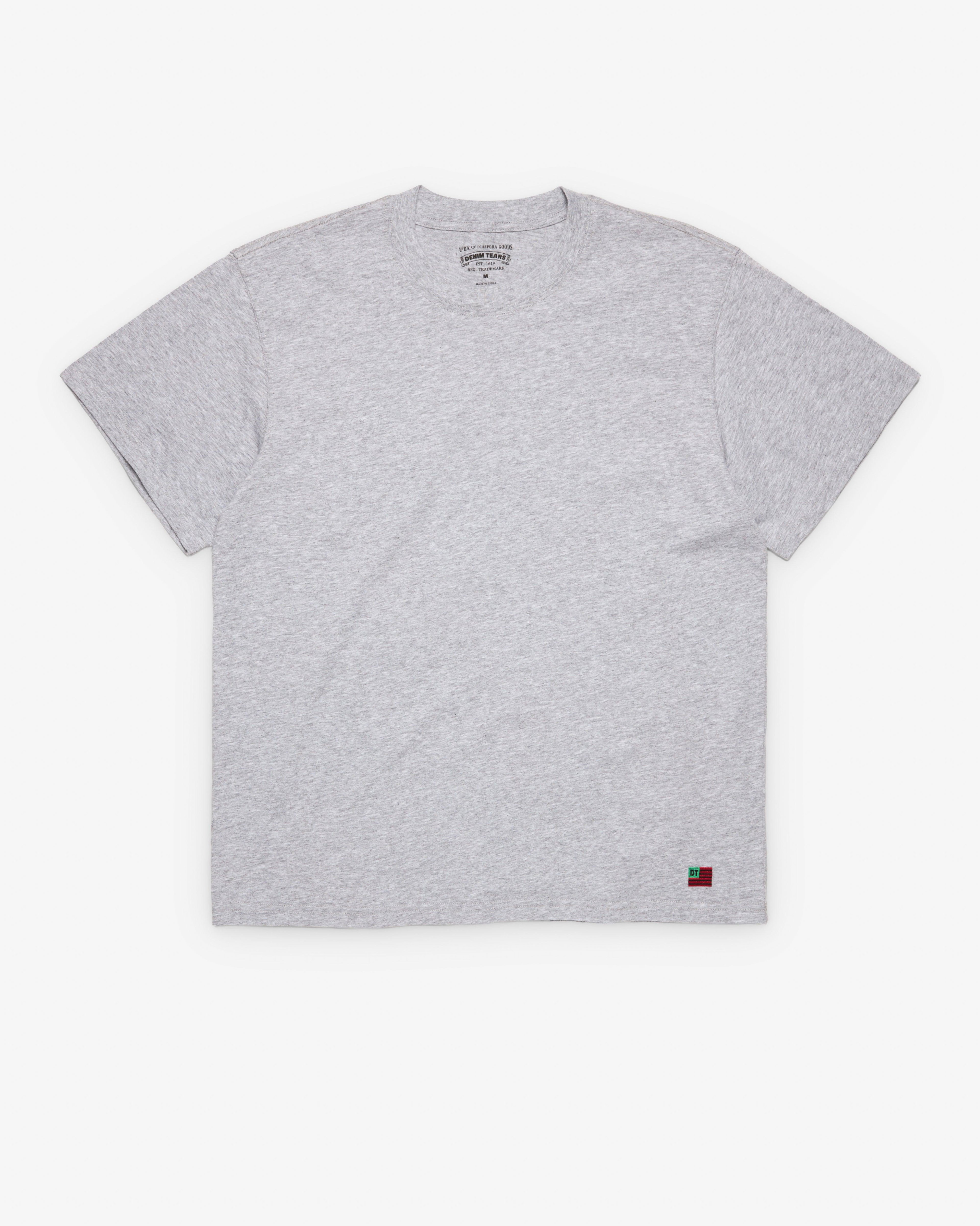Denim Tears - Men's Short Sleeve Flag Tee - (Grey) by DENIM TEARS