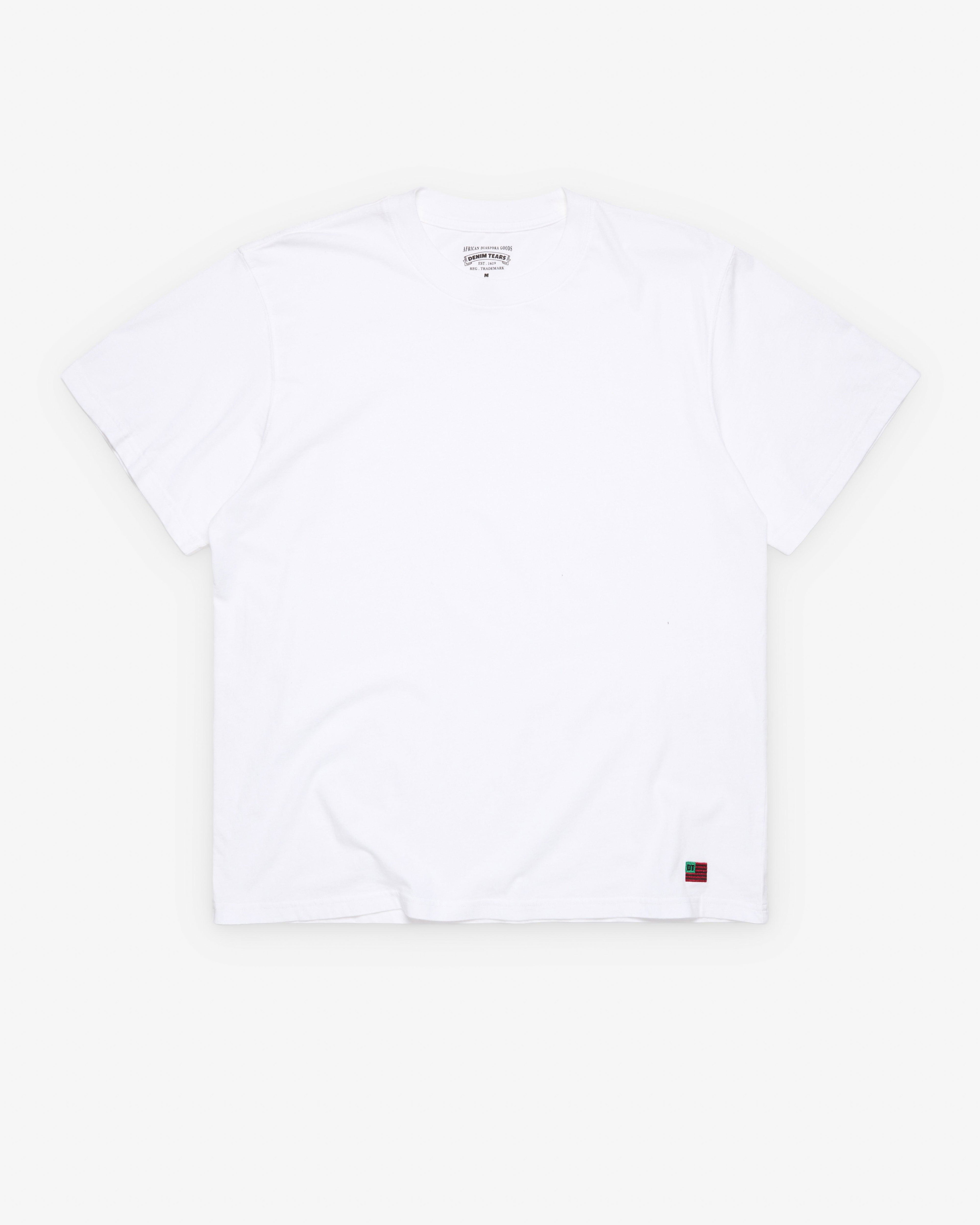 Denim Tears - Men's Short Sleeve Flag Tee - (White) by DENIM TEARS
