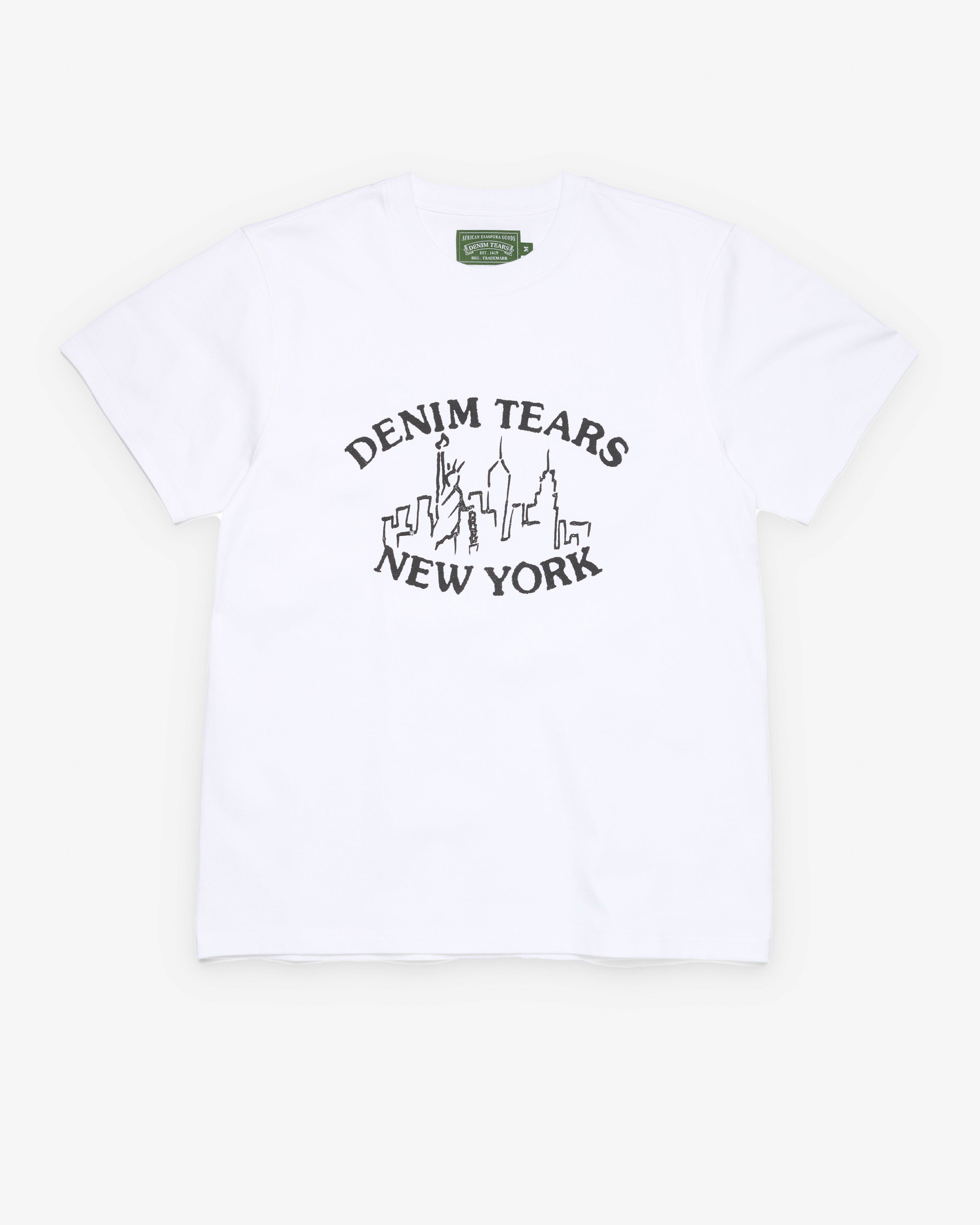 Denim Tears - Men's Skyline Tee - (White) by DENIM TEARS