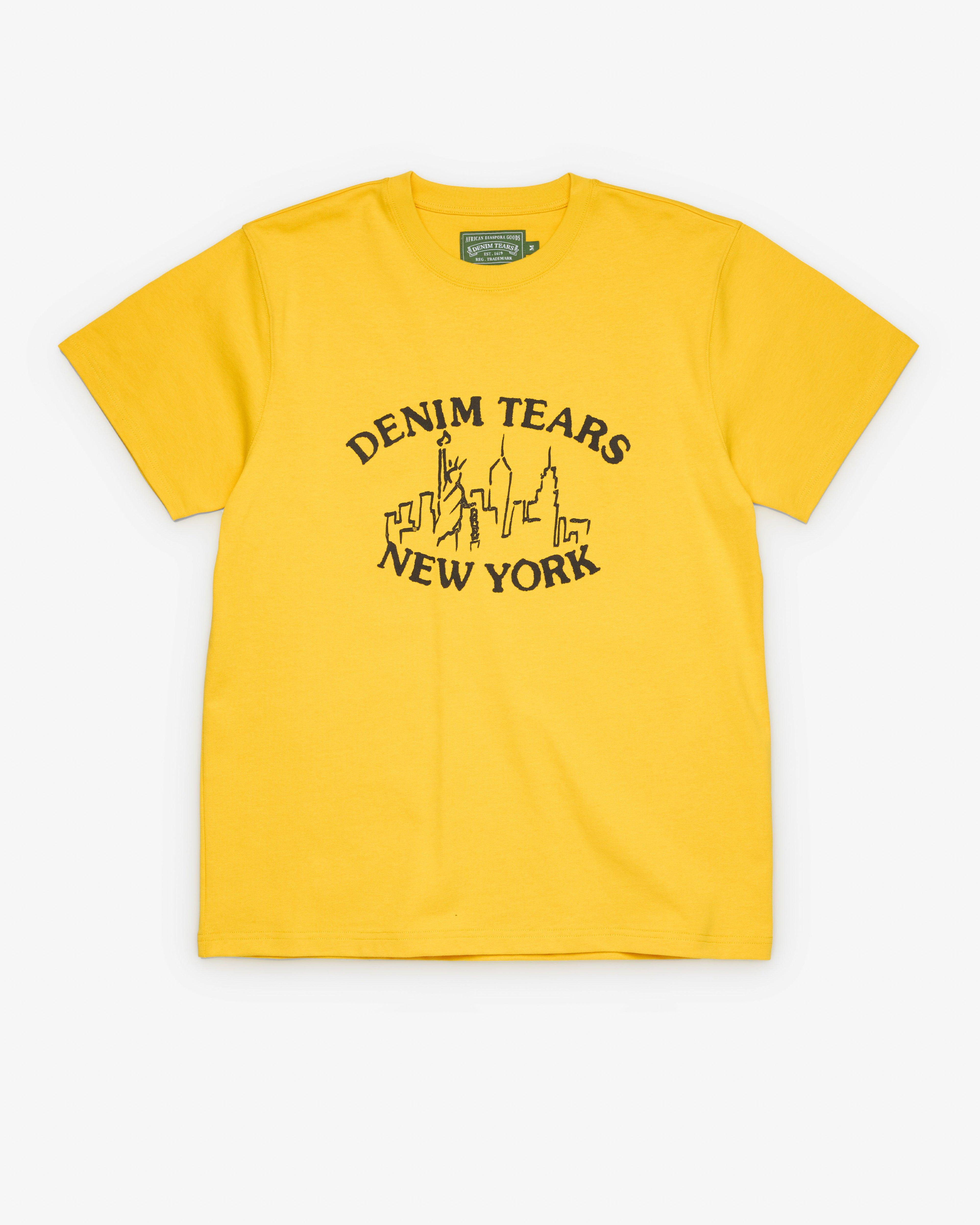 Denim Tears - Men's Skyline Tee - (Yellow) by DENIM TEARS