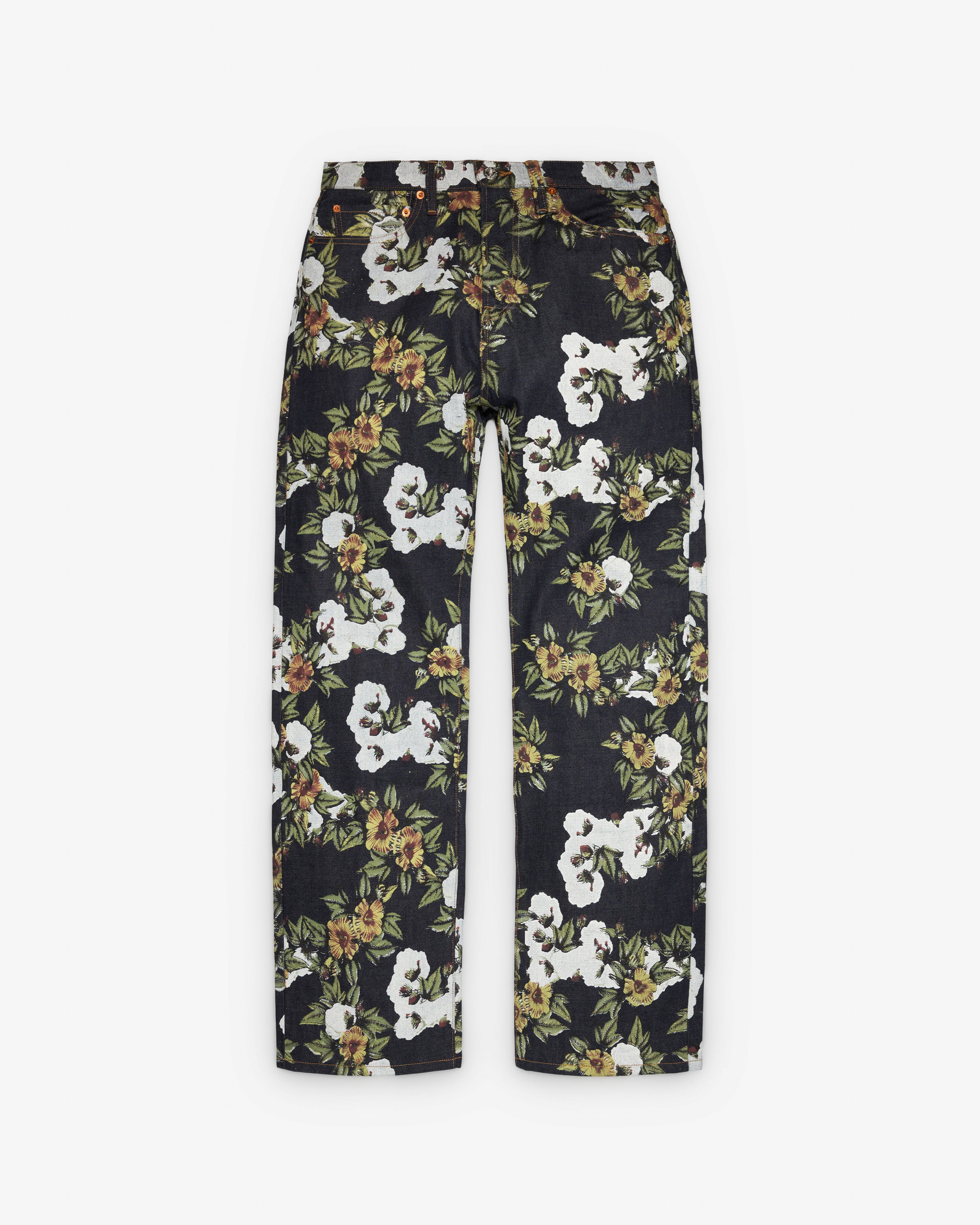 Denim Tears - Men's Straight Floral Denim Pant - (Selvedge) by DENIM TEARS