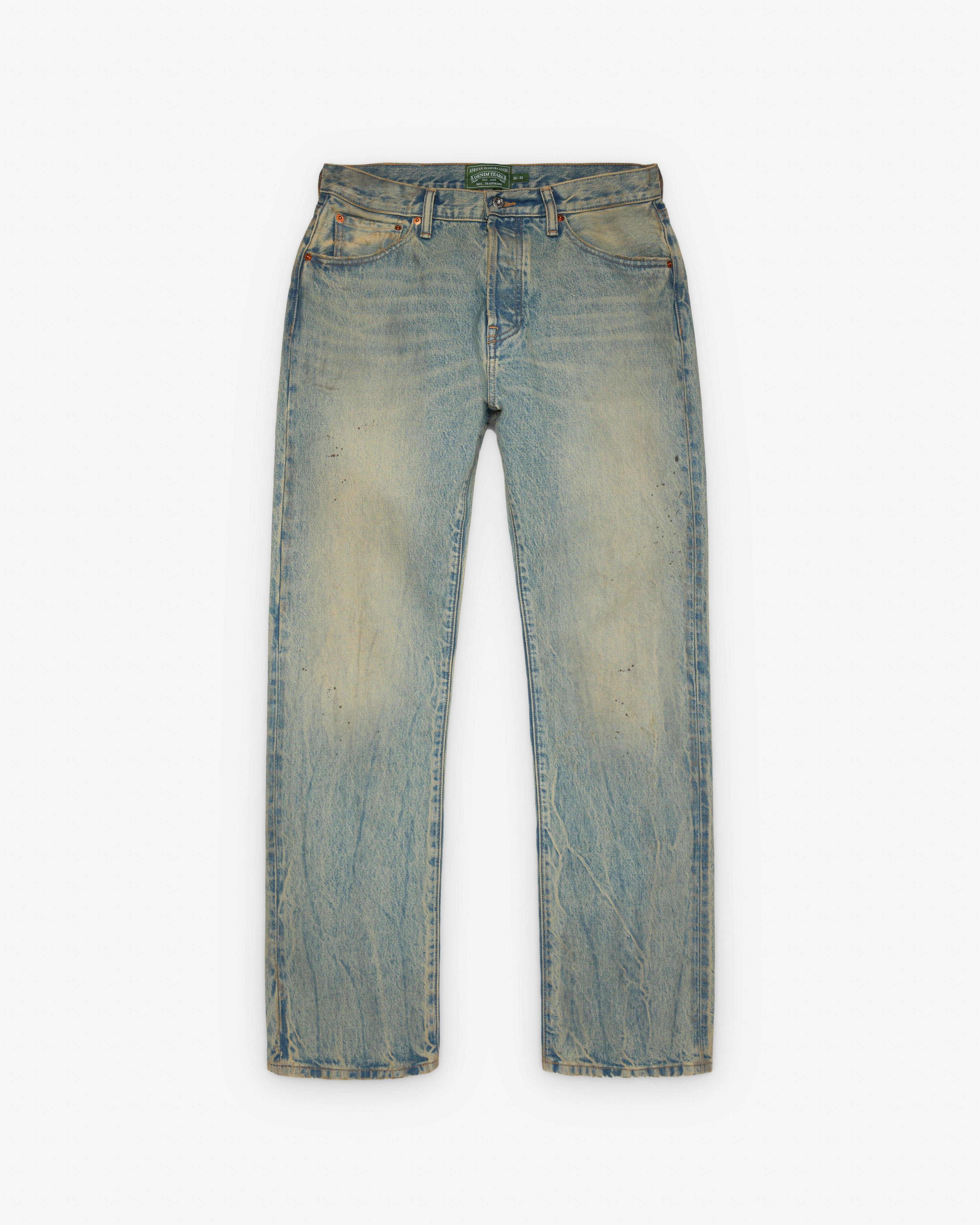 Denim Tears - Men's Straight Leg Denim Pants - (Dirty Wash) by DENIM TEARS