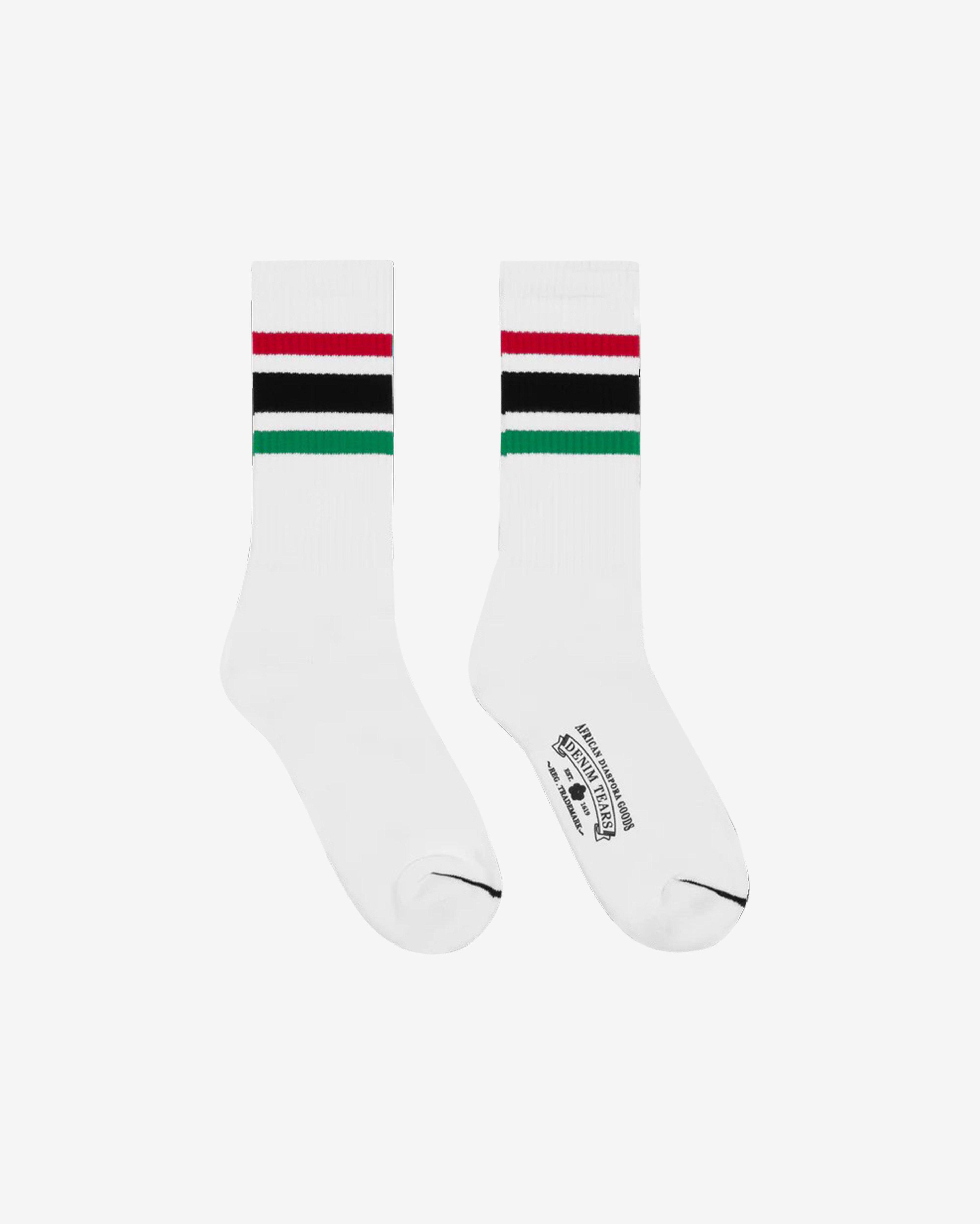 Denim Tears - RBG Socks - (White) by DENIM TEARS
