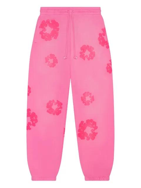 Mono Cotton Wreath track pants by DENIM TEARS