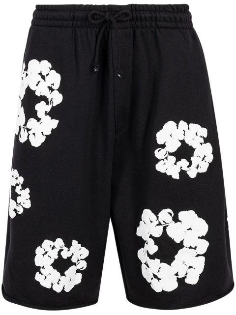 The Cotton Wreath "Black" shorts by DENIM TEARS