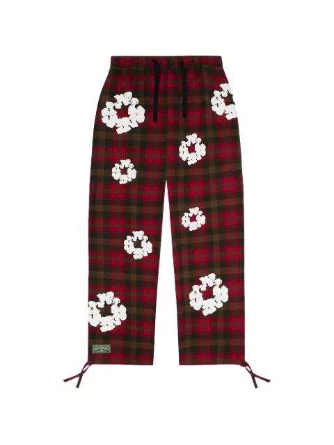 Wreath checked trousers by DENIM TEARS
