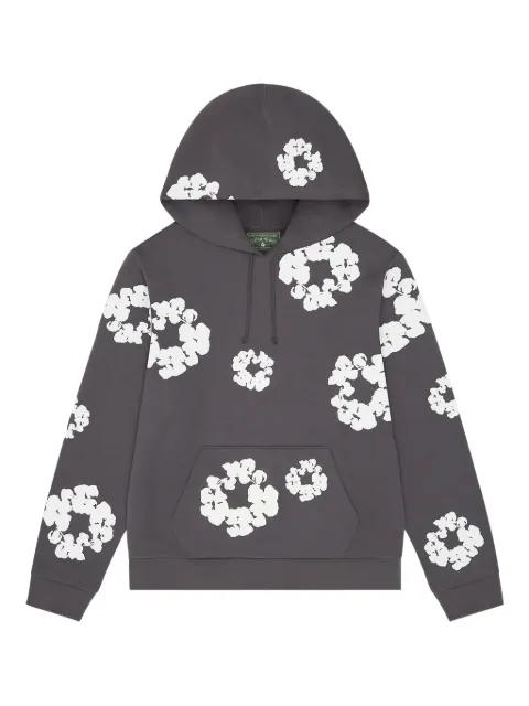 Wreath cotton hoodie by DENIM TEARS