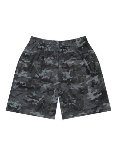 camo mesh shorts by DENIM TEARS