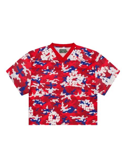 camouflage wreath mesh T-shirt by DENIM TEARS
