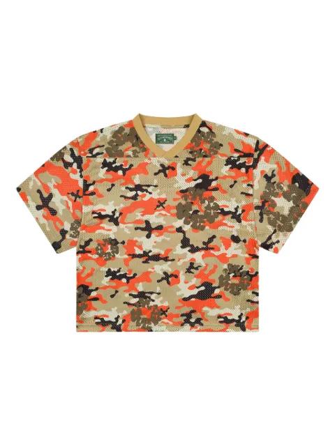camouflage wreath mesh T-shirt by DENIM TEARS