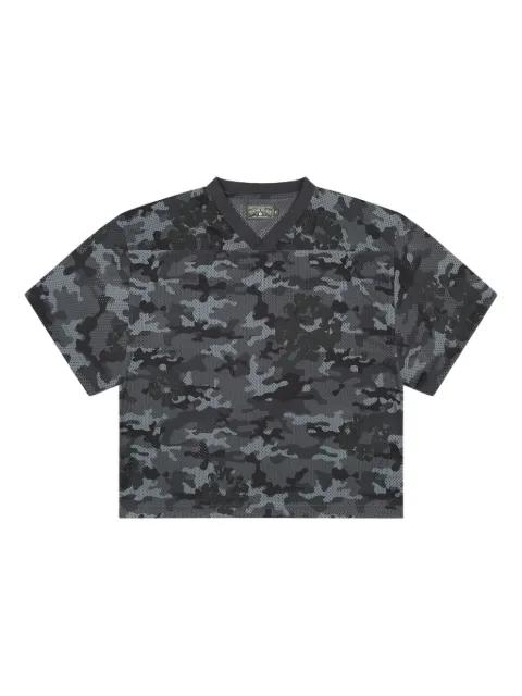 camouflage wreath mesh T-shirt by DENIM TEARS
