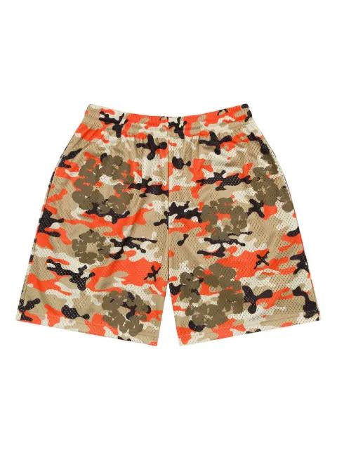 camouflage wreath mesh shorts by DENIM TEARS