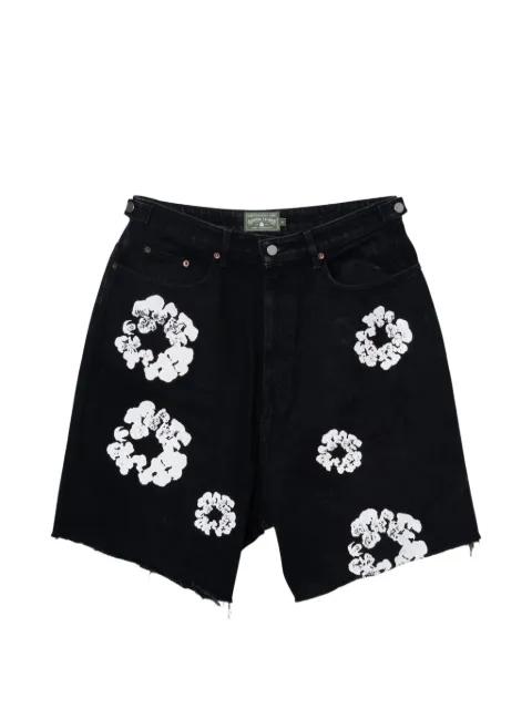 cotton denim shorts by DENIM TEARS