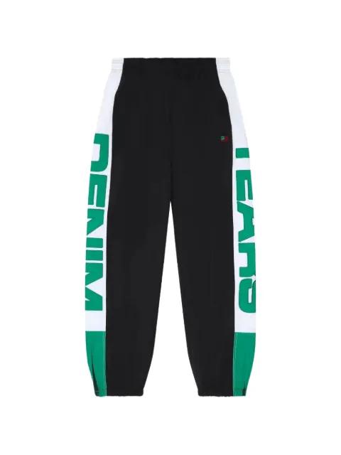 logo-print colour-block track pants by DENIM TEARS