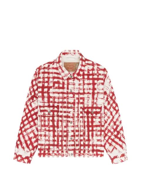 picnic plaid trucker jacket by DENIM TEARS
