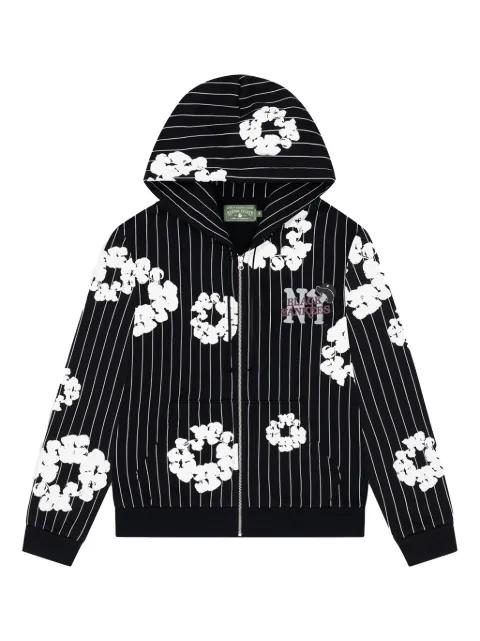 pinstripe zip-fastening sweatshirt by DENIM TEARS