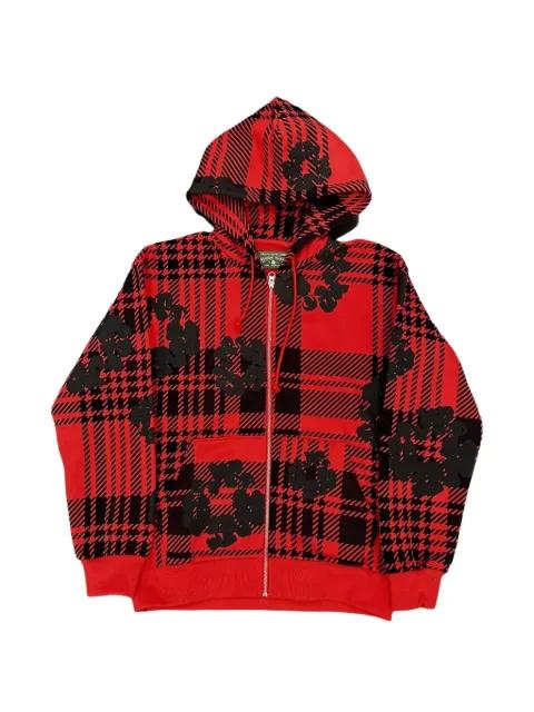 plaid zip-up hoodie by DENIM TEARS