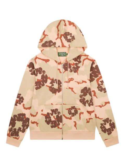 printed zip-up hoodie by DENIM TEARS