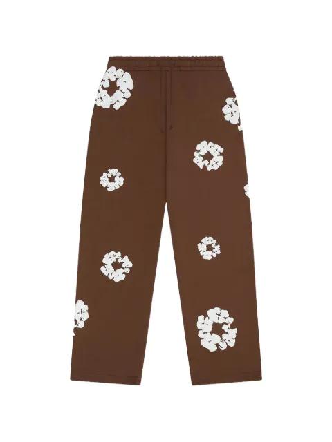 wreath open hem sweatpants by DENIM TEARS