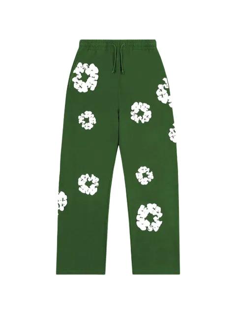 wreath open hem sweatpants by DENIM TEARS
