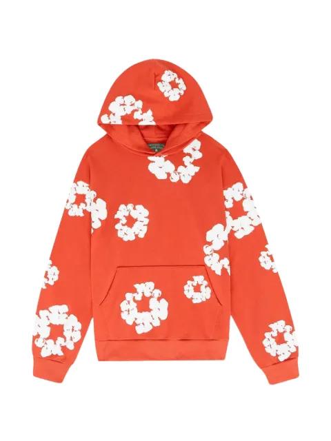 wreath-print hoodie by DENIM TEARS