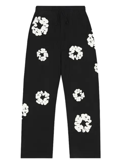 wreath-print track pants by DENIM TEARS