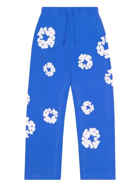 wreath-print track pants by DENIM TEARS