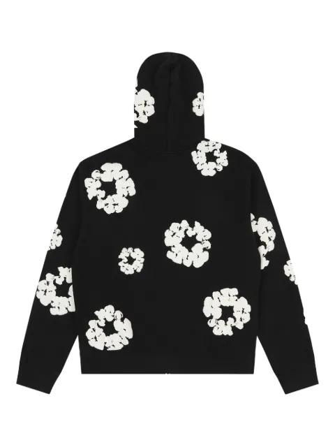 wreath-print zip hoodie by DENIM TEARS