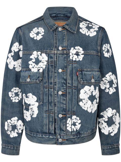 x Levi's wreath-print denim jacket by DENIM TEARS