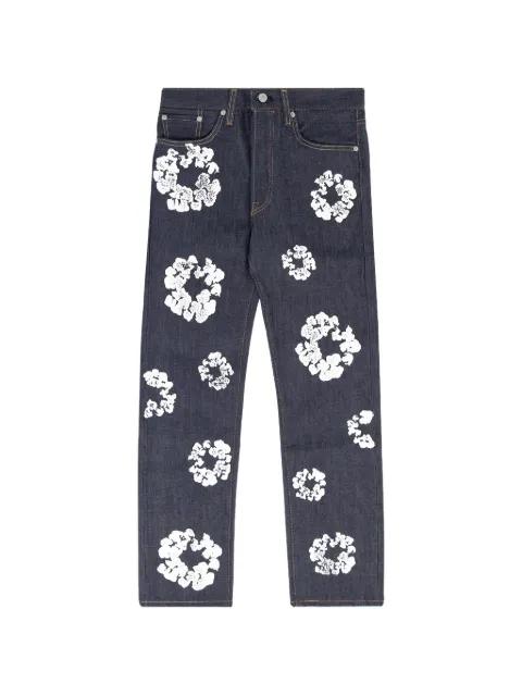 x Levi's wreath selvedge jeans by DENIM TEARS