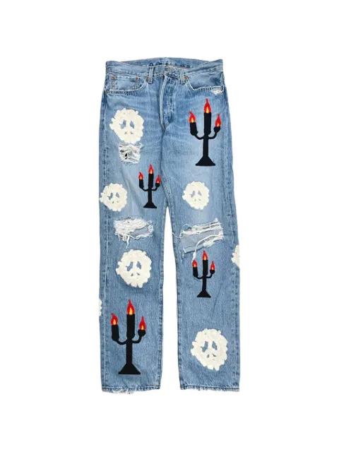 x Levi's x Virgil Abloh 501  Message in a Tear jeans by DENIM TEARS