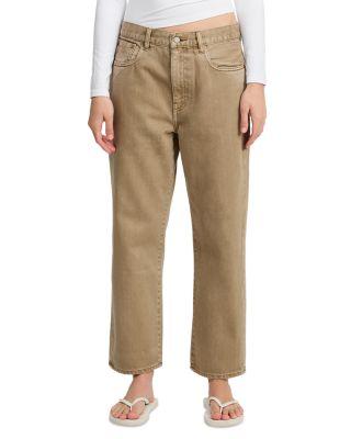 Lucy Boyfriend High Rise Jeans in Worn Khaki by DENIMIST