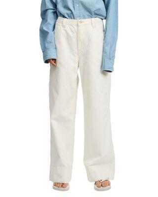 Payden Relaxed Carpenter Jeans in Vintage Cream White by DENIMIST