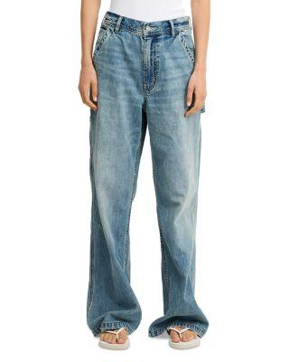 Teri High Rise Wide Leg Carpenter Jeans in Holton Indigo by DENIMIST