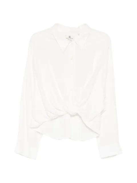 knot-front long-sleeve shirt by DENIMIST