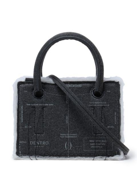 Mini Otto Paper leather tote bag by DENTRO