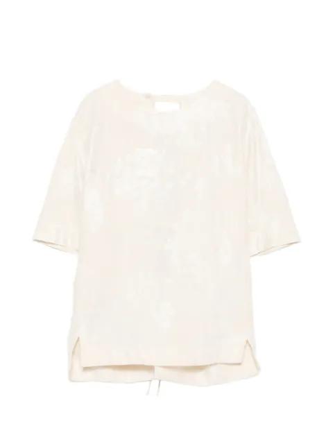 Isley floral-detail open-back blouse by DEPARTMENT 5