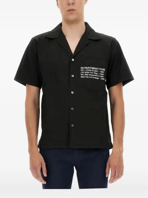 button-down short-sleeve logo-detail shirt by DEPARTMENT 5