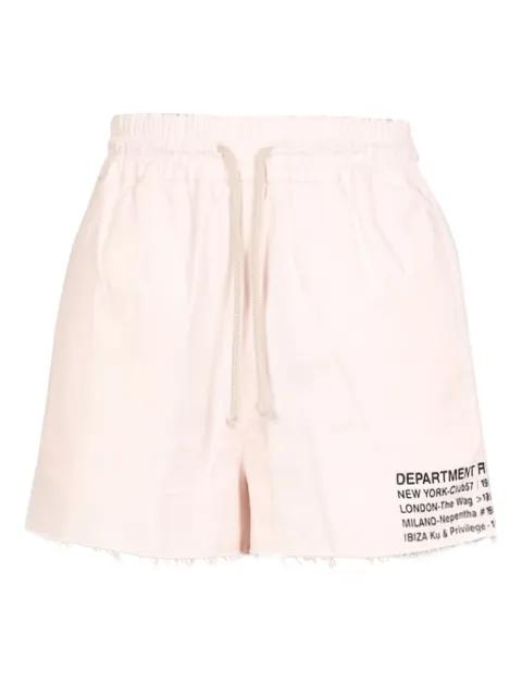 drawstring frayed shorts by DEPARTMENT 5