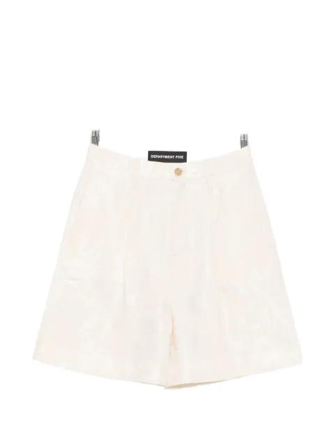 floral-jacquard pleated shorts by DEPARTMENT 5