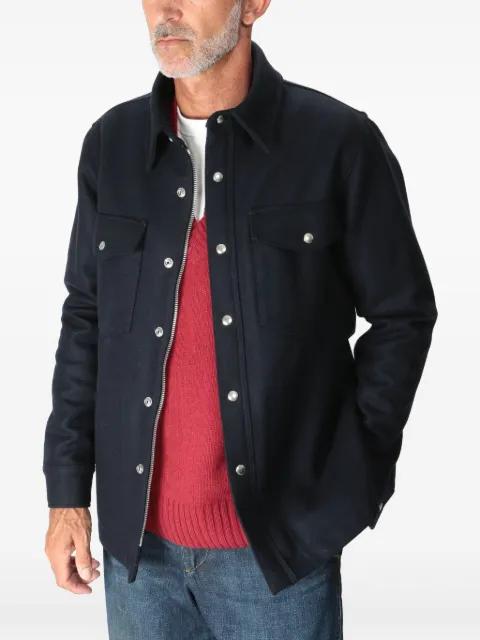 logo-appliqué shirt jacket by DEPARTMENT 5