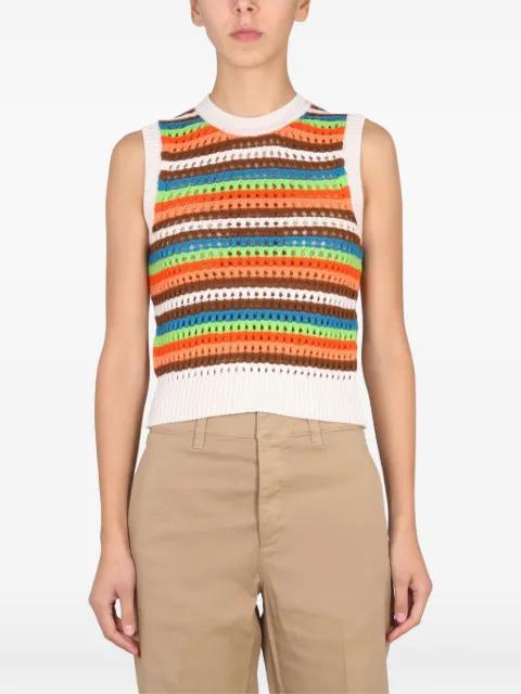 striped crochet top by DEPARTMENT 5