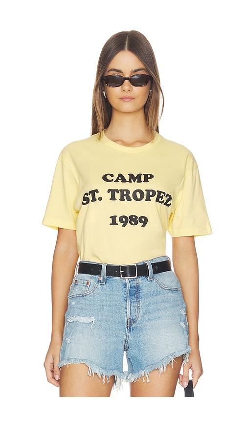 DEPARTURE Camp St. Tropez 1989 Tee in Yellow by DEPARTURE