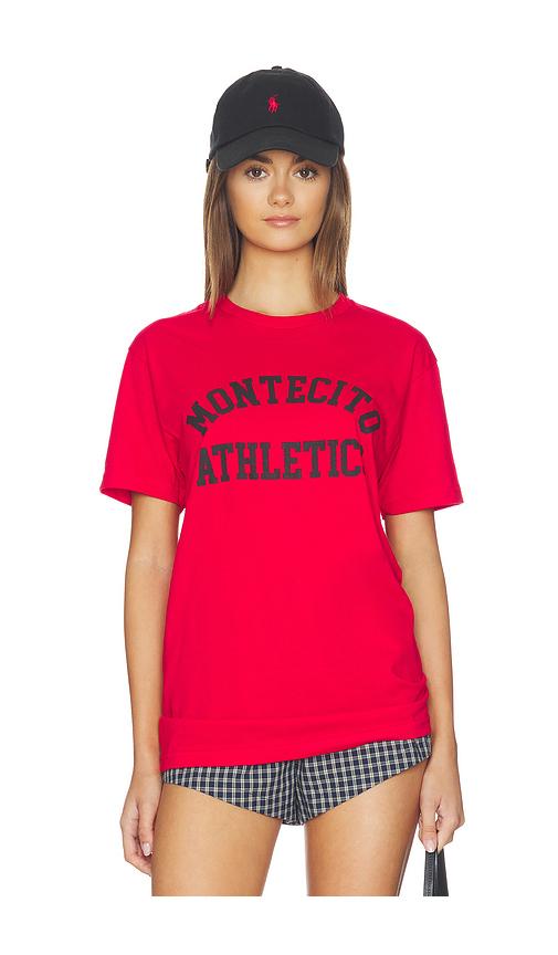 DEPARTURE Montecito Athletics Tee in Red by DEPARTURE