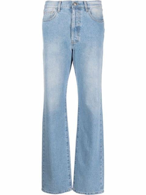high-waist straight-leg jeans by DEPENDANCE