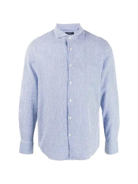 button-up striped cotton shirt by DEPERLU