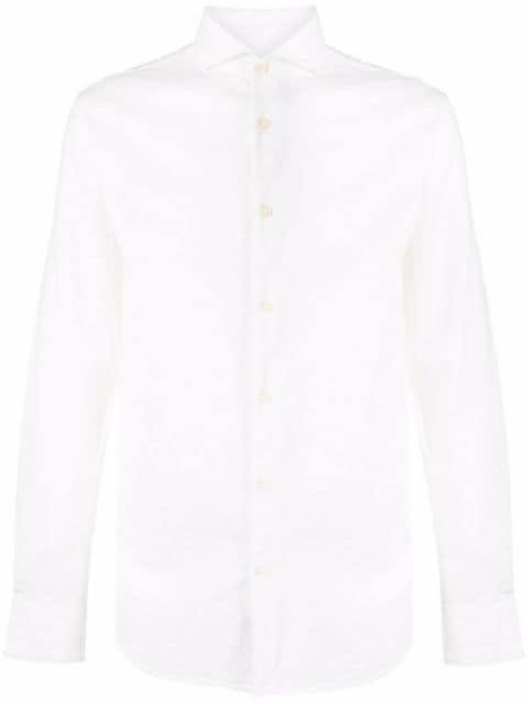pointed-collar cotton shirt by DEPERLU