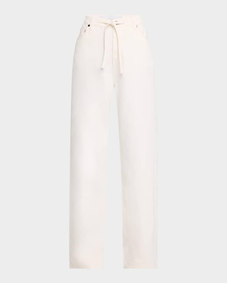 Dunn Drawstring Wide-Leg Jeans with Crochet Trim by DEREK LAM 10 CROSBY