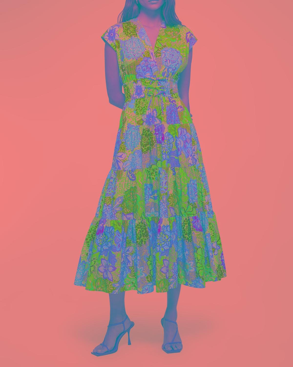 Fatima Floral A-Line Midi Dress by DEREK LAM 10 CROSBY | jellibeans